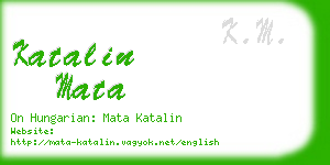 katalin mata business card